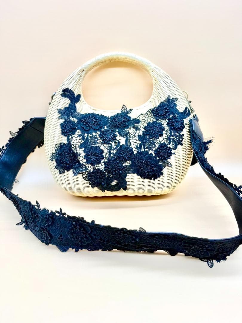 近沢レース鞄　Chikazawa　かごバッグ　レースバッグ