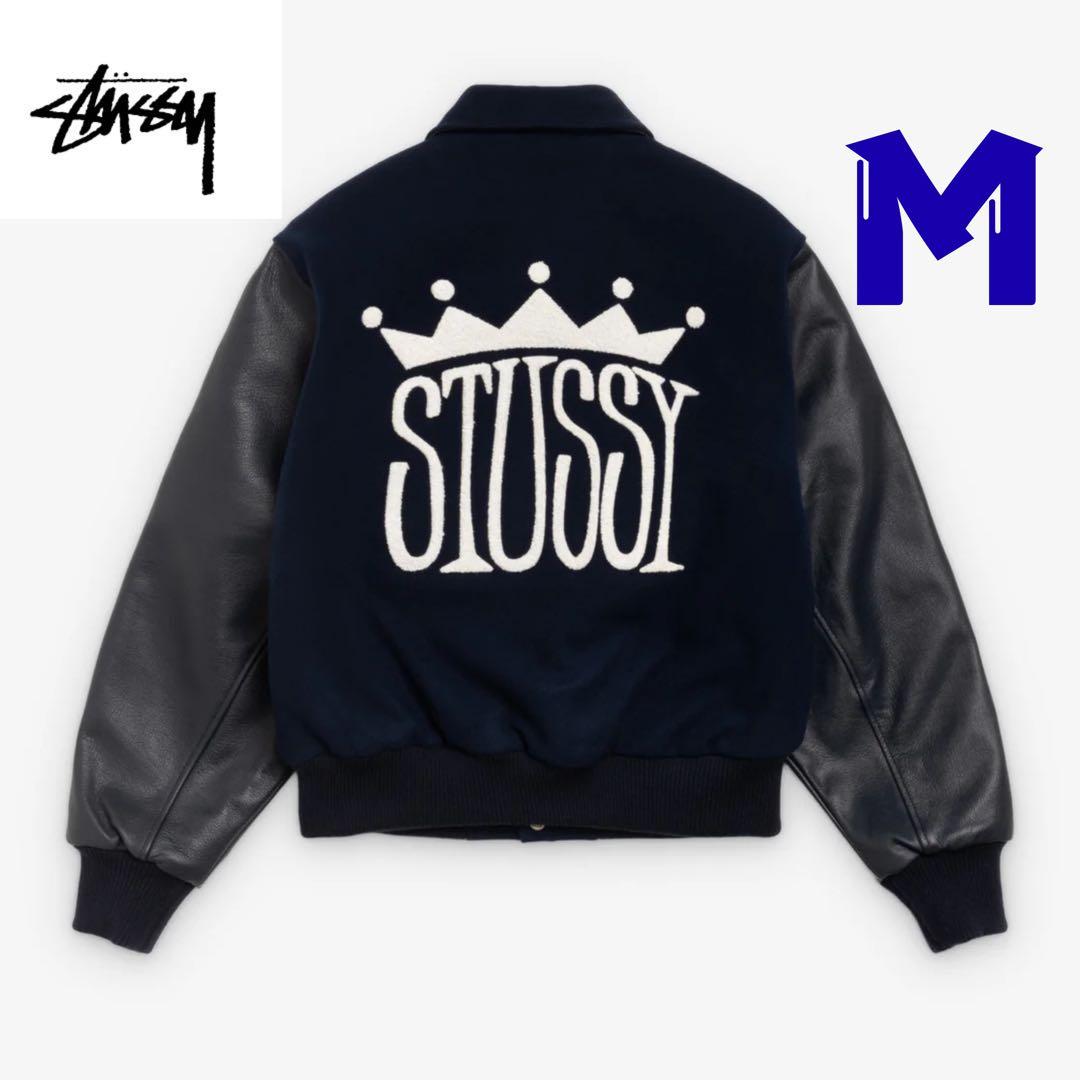 希少 STUSSY KING VARSITY JACKET スタジャン