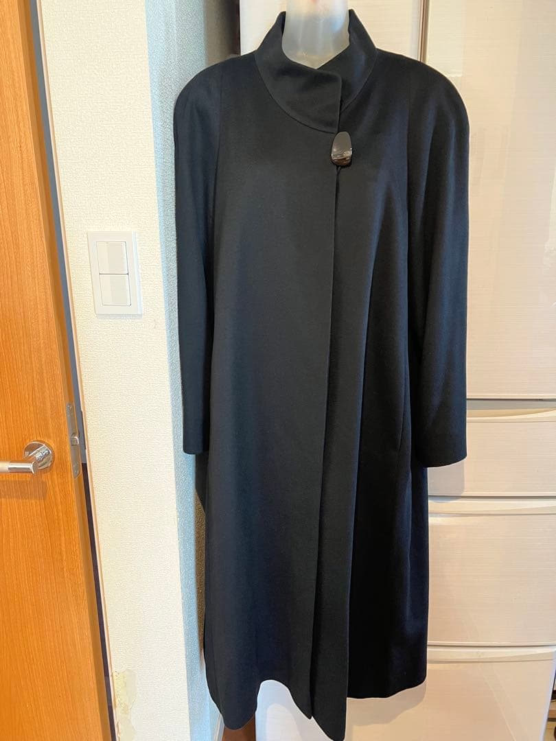 極美品YELL MIWA PIACENZA 極上カシミヤ100% ロングコート黒