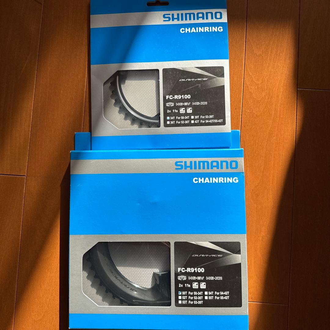 未使用 シマノ FC-R9100 50-34Tチェーンリングセット