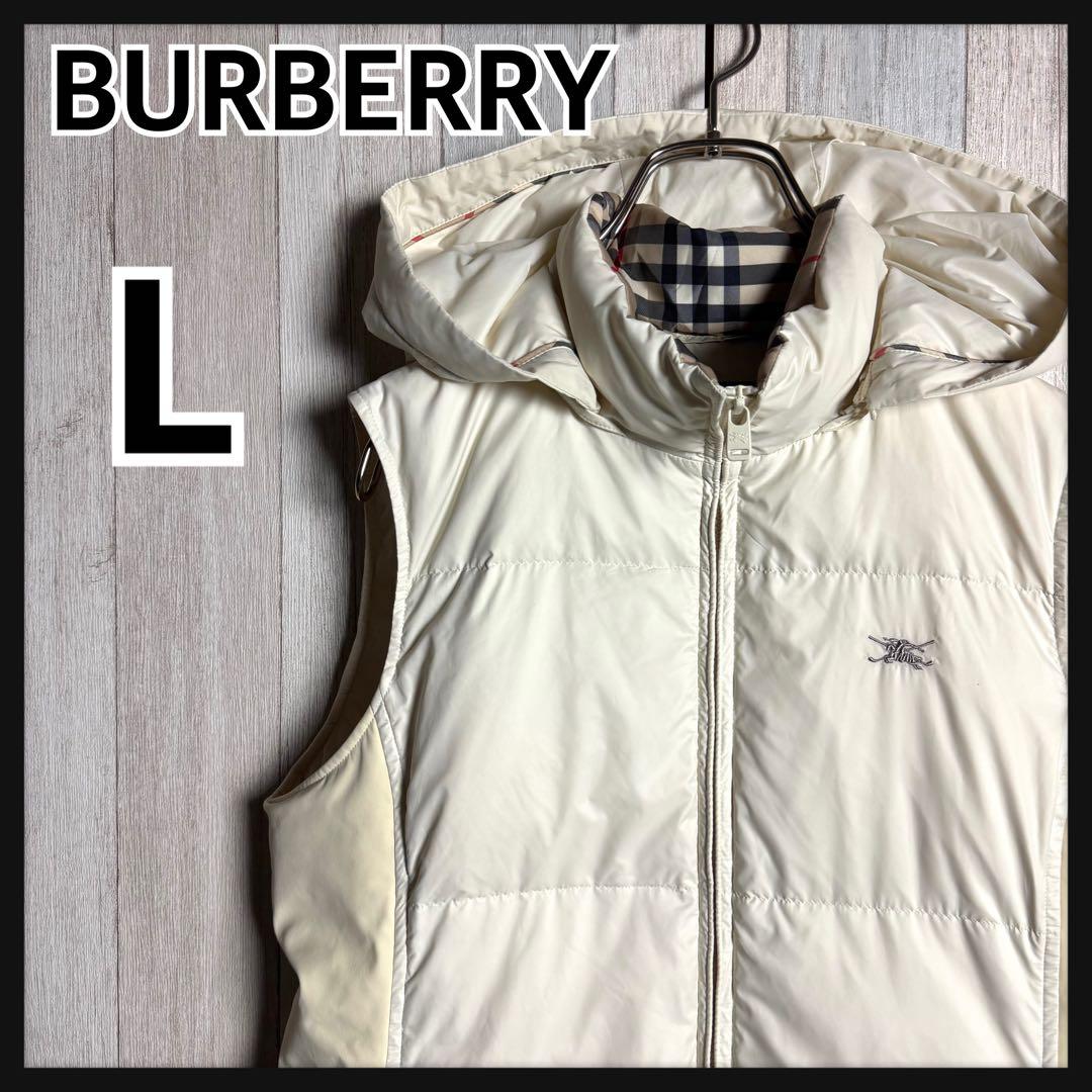 3643【希少モデル・美品】バーバリー ノバチェック裏地 2WAY ダウンベスト