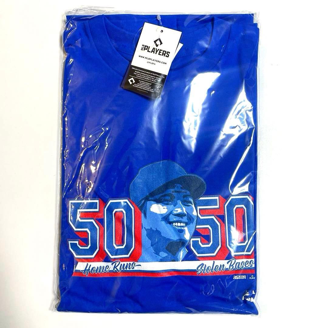 MLB ドジャース　50-50記念限定Tシャツ　メモリアルプリント　大谷翔平
