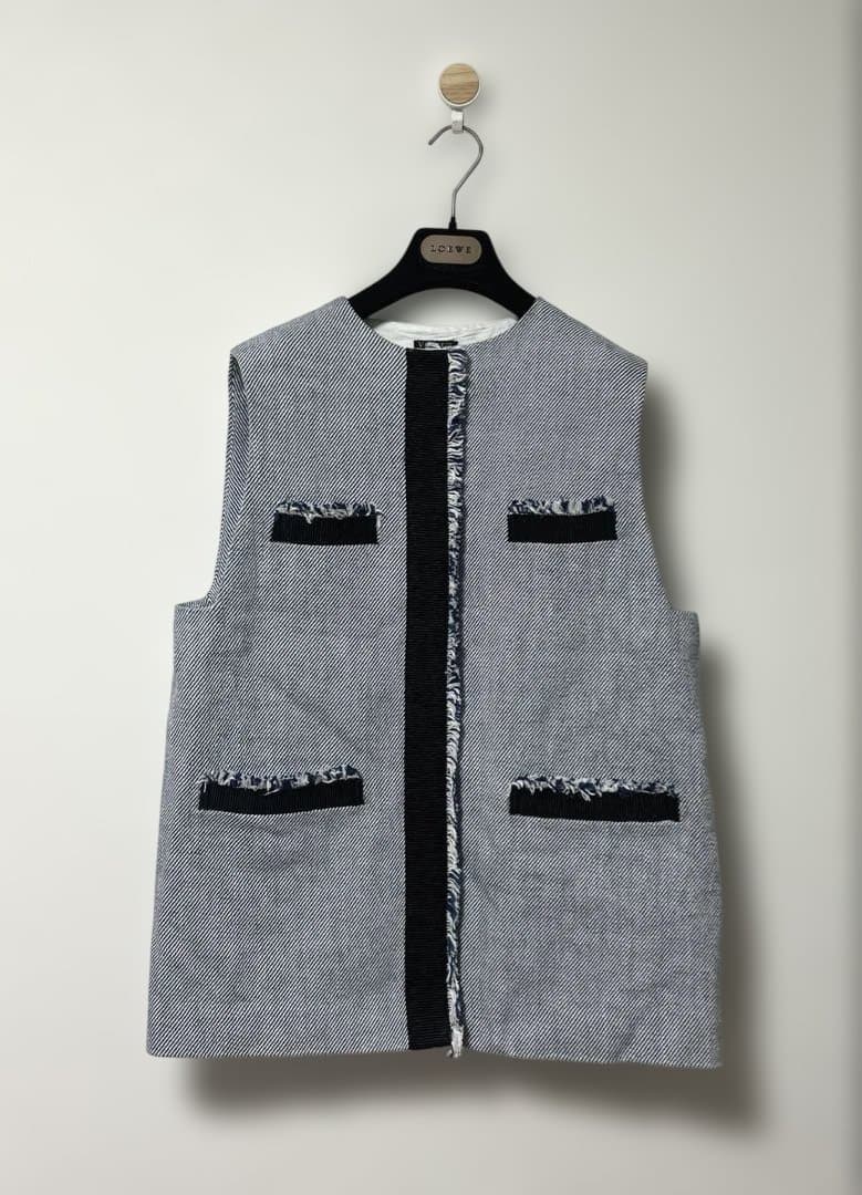 VERMEIL par iena フランス綾ツイードジレ