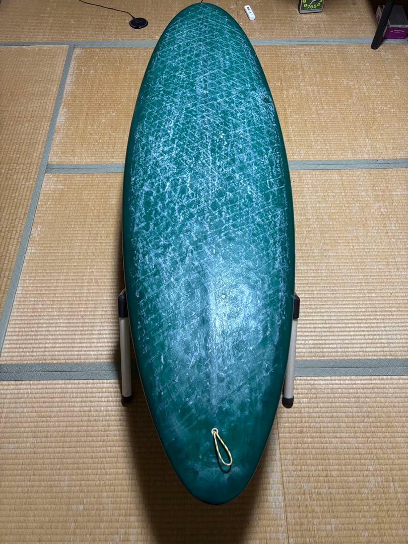緑色 ファンボード シングルフィン付き