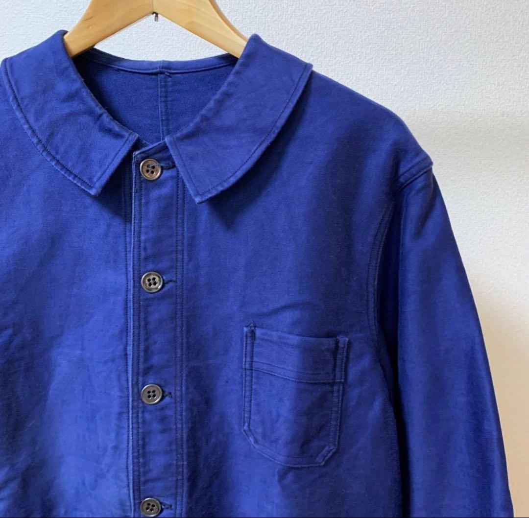 50s ユーロ　フレンチワーク　ヴィンテージ　古着　モールスキン　ジャケット