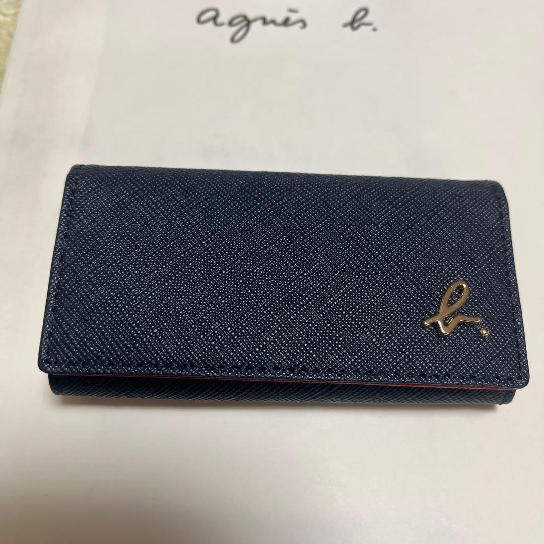 アニエスベー キーケース ネイビー EW13B-06 agnesb