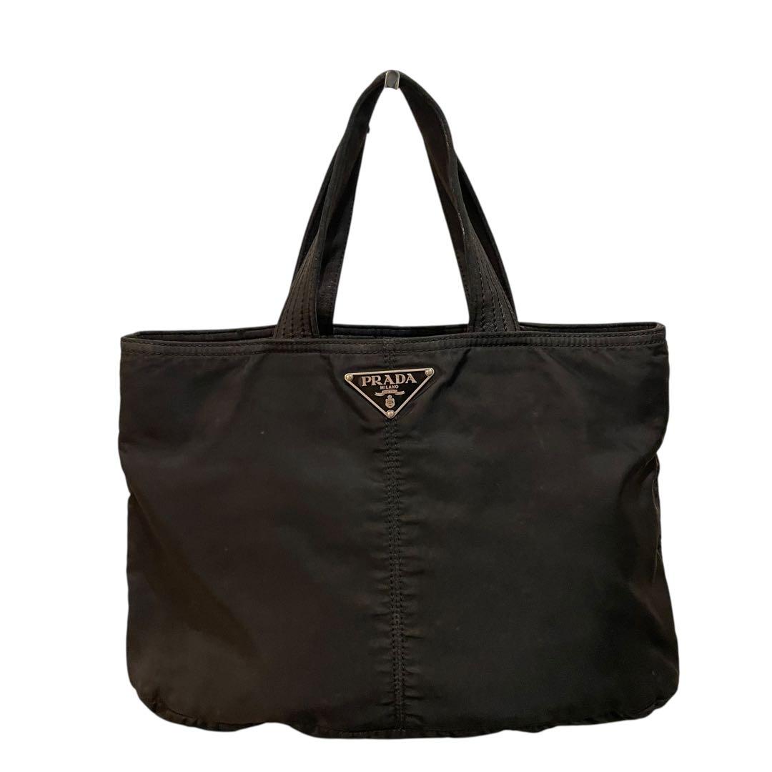 し*ー様 PRADA トートバッグ ショルダーバッグ ナイロン　レザー ブラック