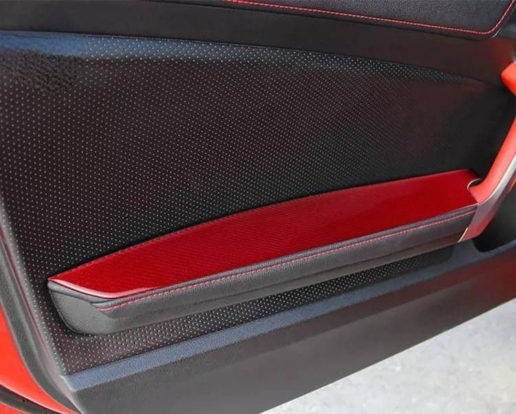 トヨタ86 BRZ zn6系リアルレッドカーボン インナードアアームレストカバー