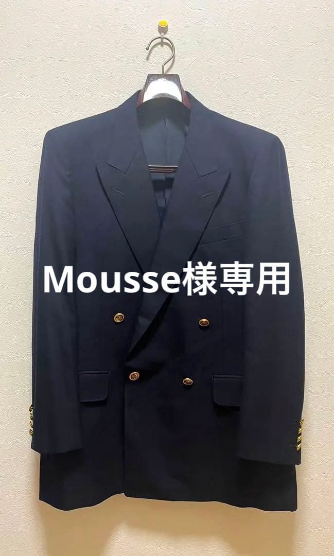 Burberry紺色ダブルブレスト テーラードジャケット