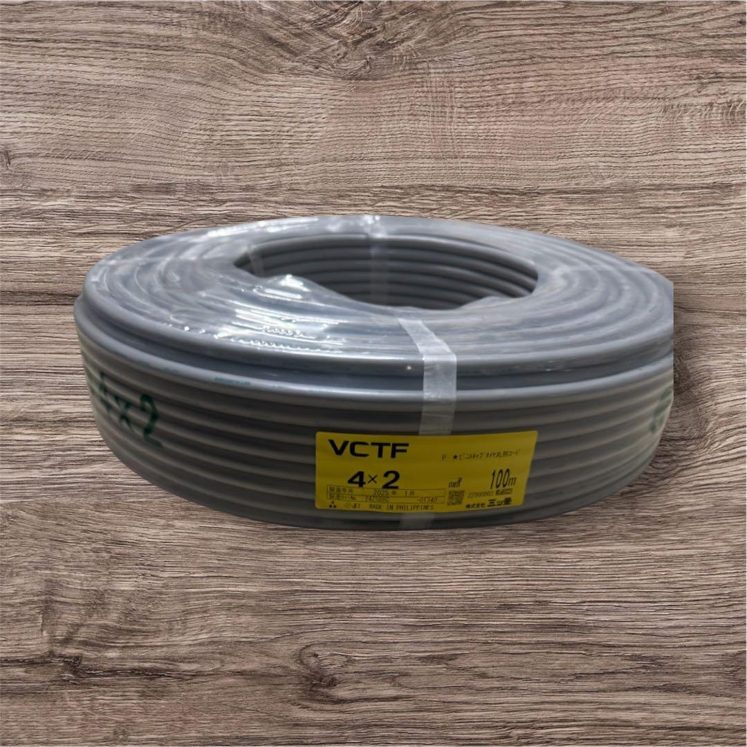 VCTFケーブル 4×2 100m