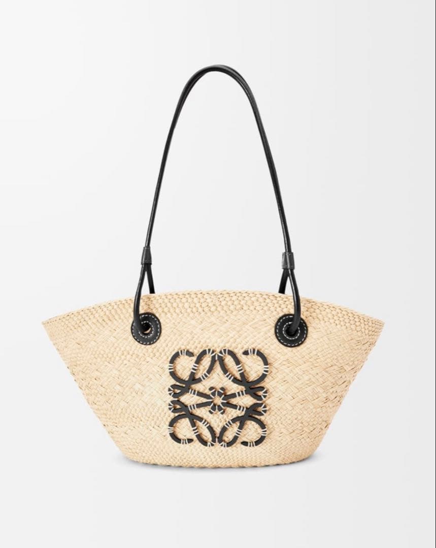 新品★LOEWEアナグラム バスケットバッグ スモール（イラカヤシ&カーフ）