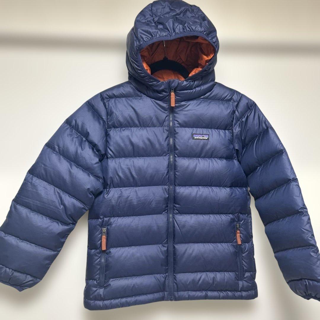 【美品】パタゴニア ダウン キッズ　ネイビー M140