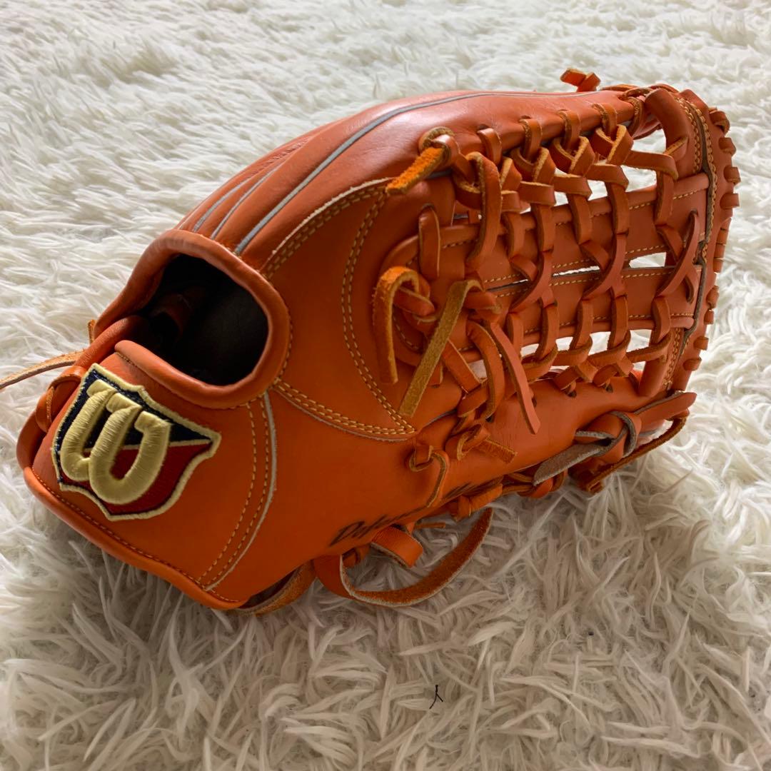 美品■ウィルソン グローブ D-MAX オレンジ　軟式用