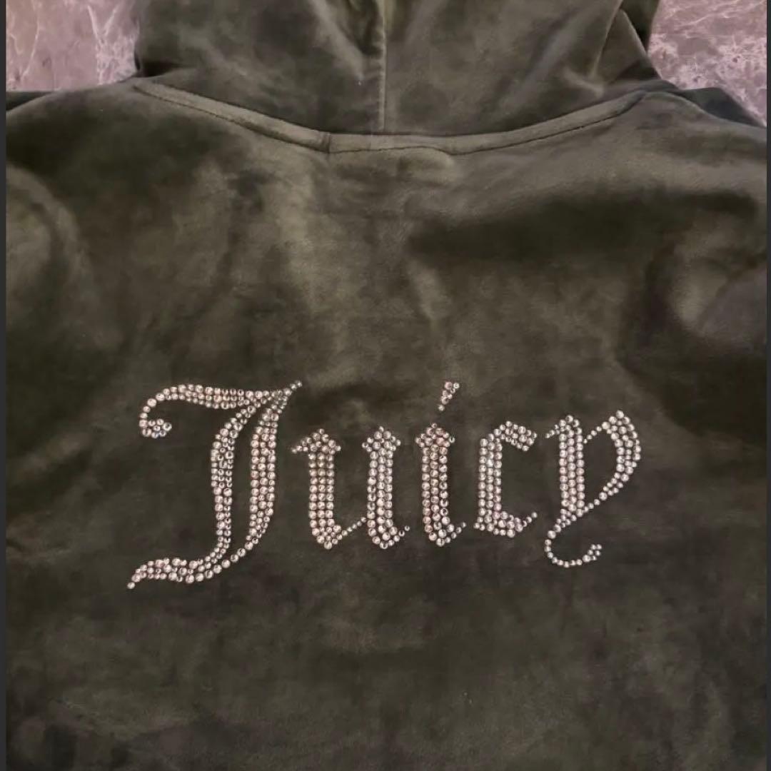 レア Juicy Couture XL オリーブグリーン パーカー