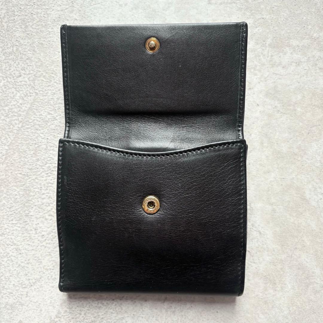 GUCCI グッチ　GGマーモント　二つ折り財布　ブラック