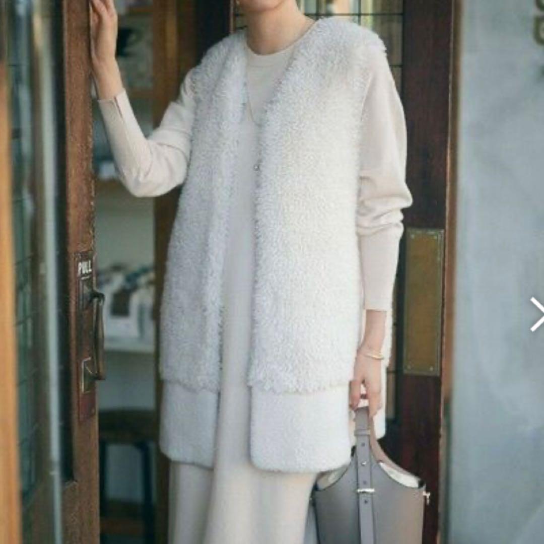 23区 ECOPEL カーリーファーコンビ ジレ ロング 2023AW 32