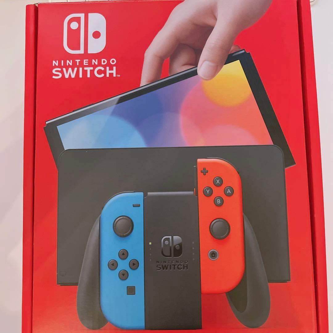 美品 Nintendo Switch 有機EL【ガラス保護、ケース、SD付】