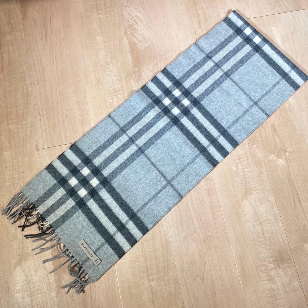 極美品！BURBERRY バーバリー カシミヤ100% ノバチェック マフラー