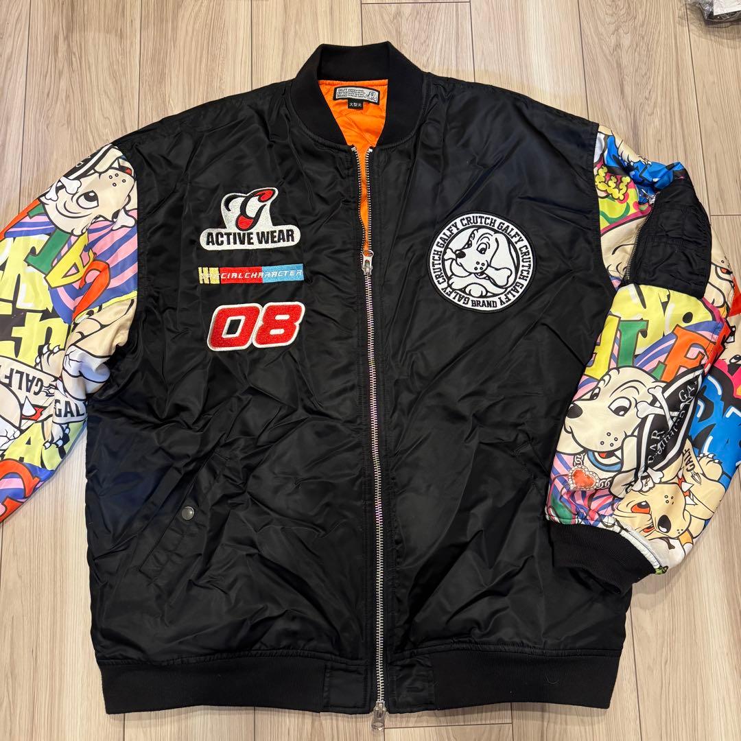 【美品】GALFY MA-1ジャケット ブラック