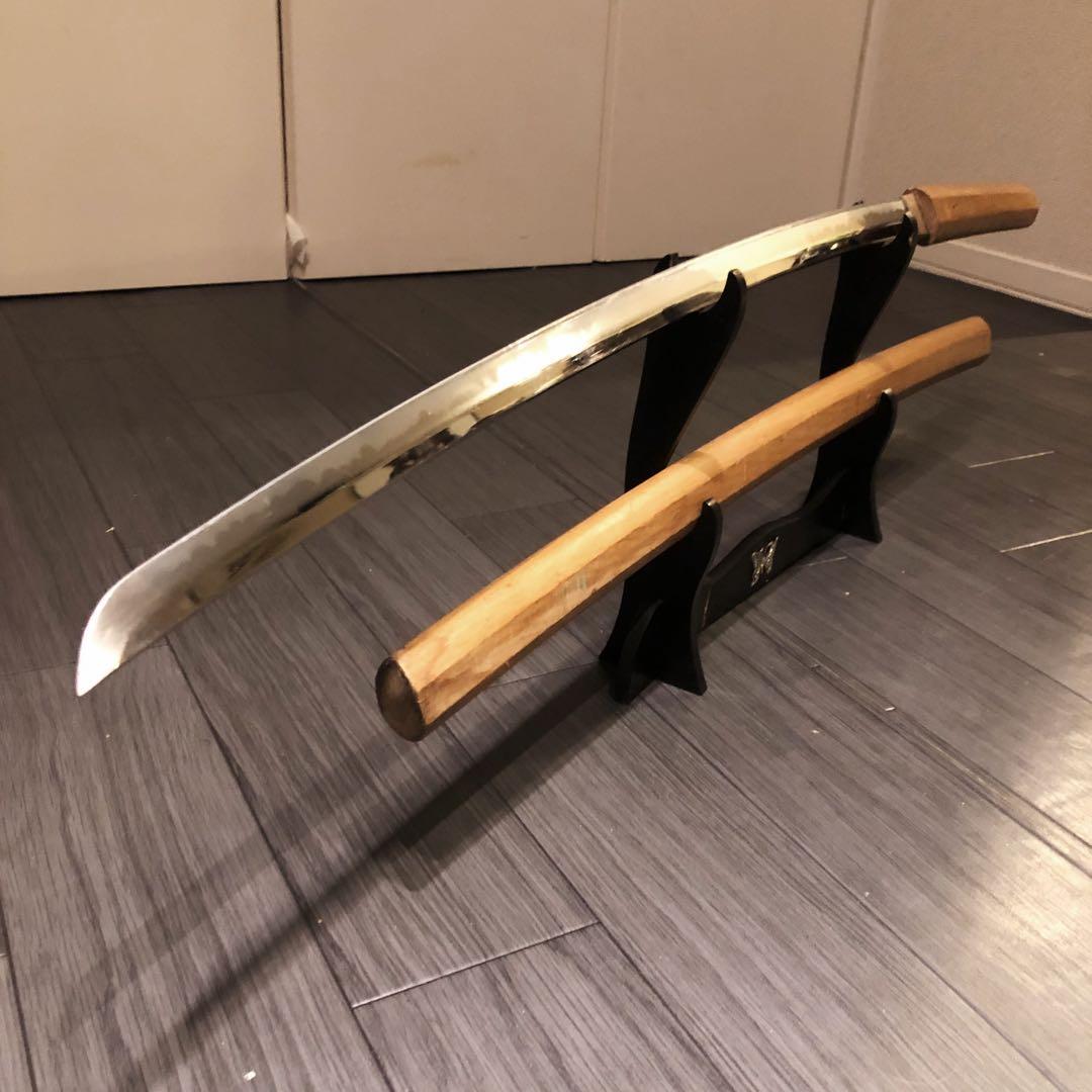 模造刀 白鞘 段平　居合刀 刃文 拵え