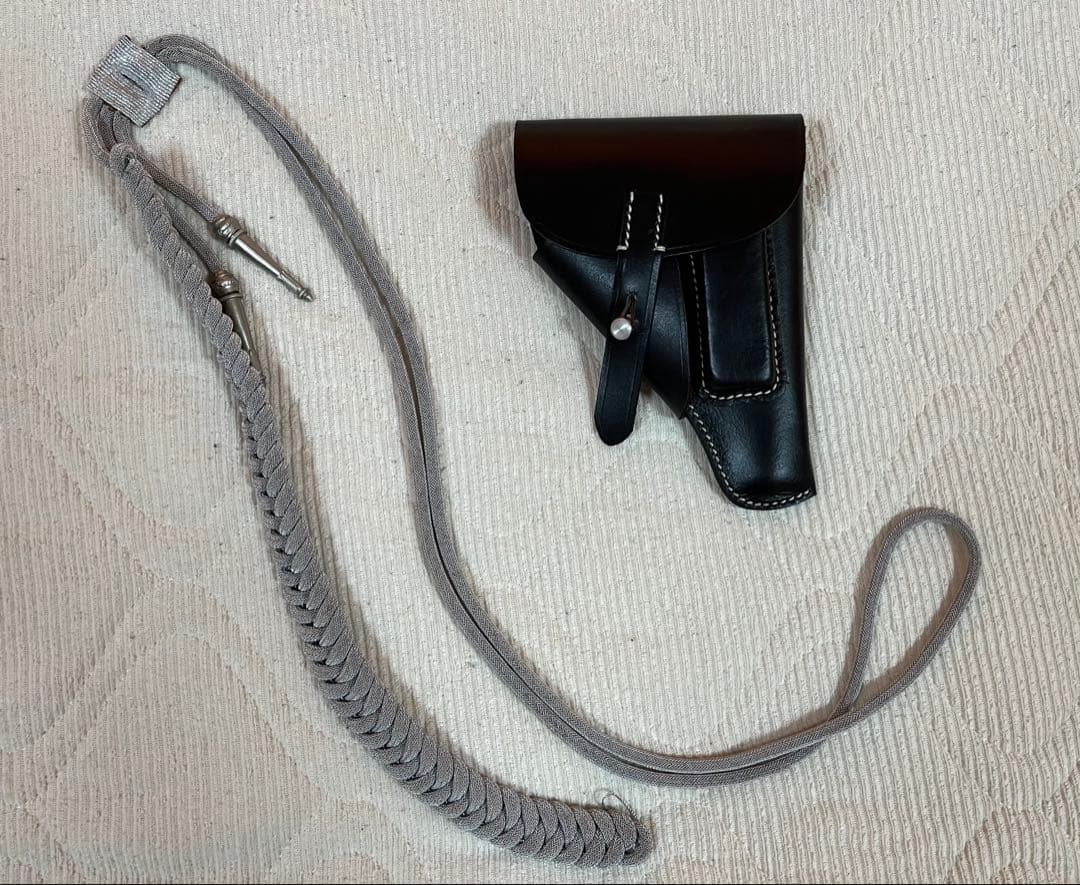 WW2 ドイツ軍　ワルサーPPKホルスター・副官飾緒　レプリカ