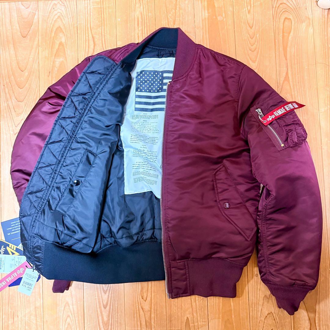 【新品タグ付き】アルファインダストリーズ MA-1 リバーシブル 星条旗 M