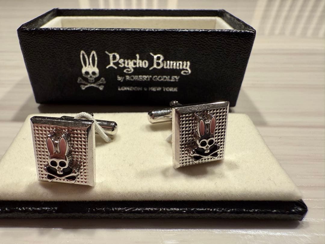 新品・未使用 Psycho Bunny（サイコバニー） スカルウサギカフリンクス
