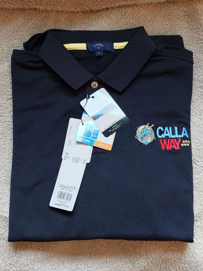 【完売品】ドラゴンボール×キャロウェイ ポロシャツ/Lサイズ/ブラック