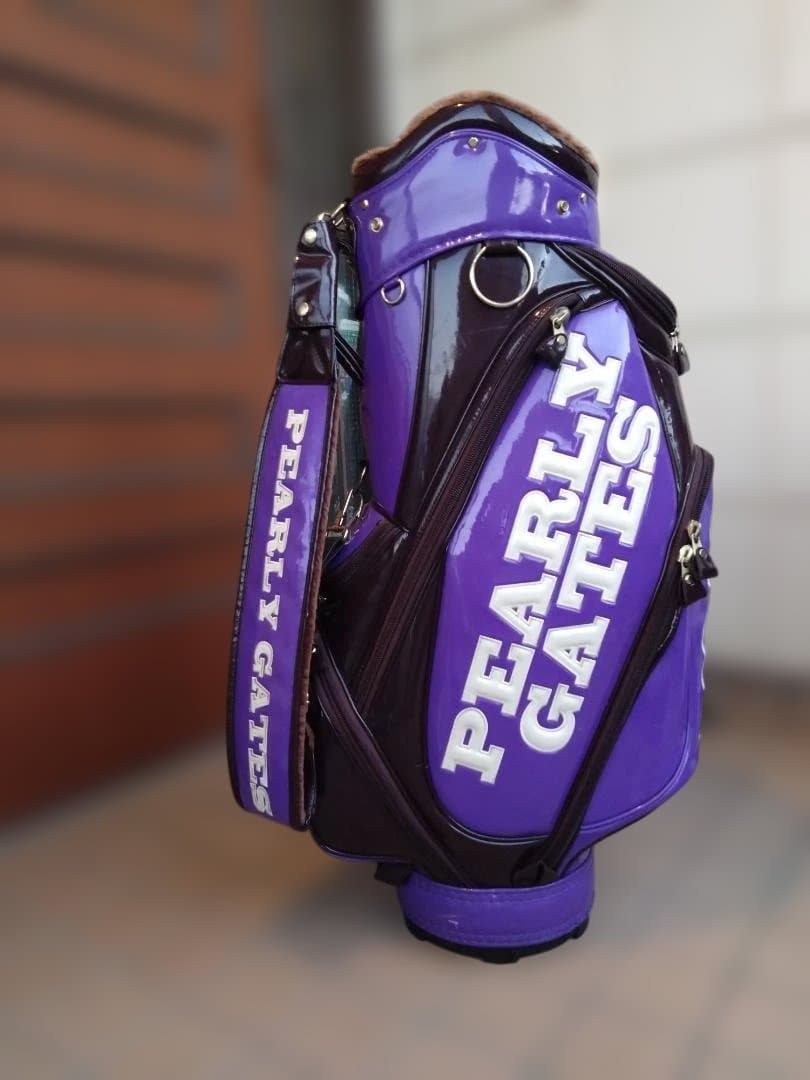 PEARLY GATES パープルのキャディバッグ