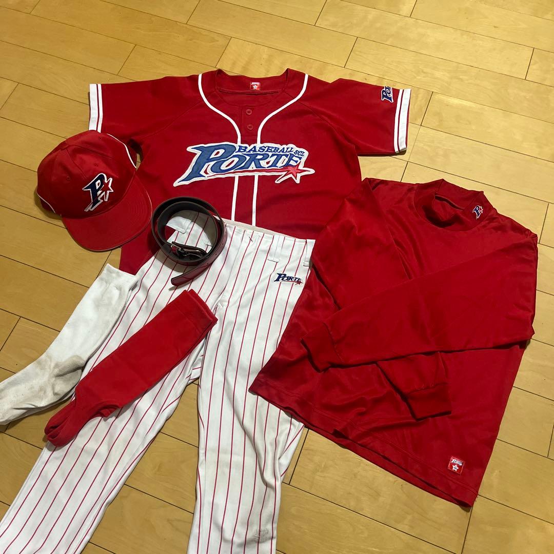 ポルテ　 ユニフォーム7点セット　160㎝ ジュニア用ストッキング　　帽子M