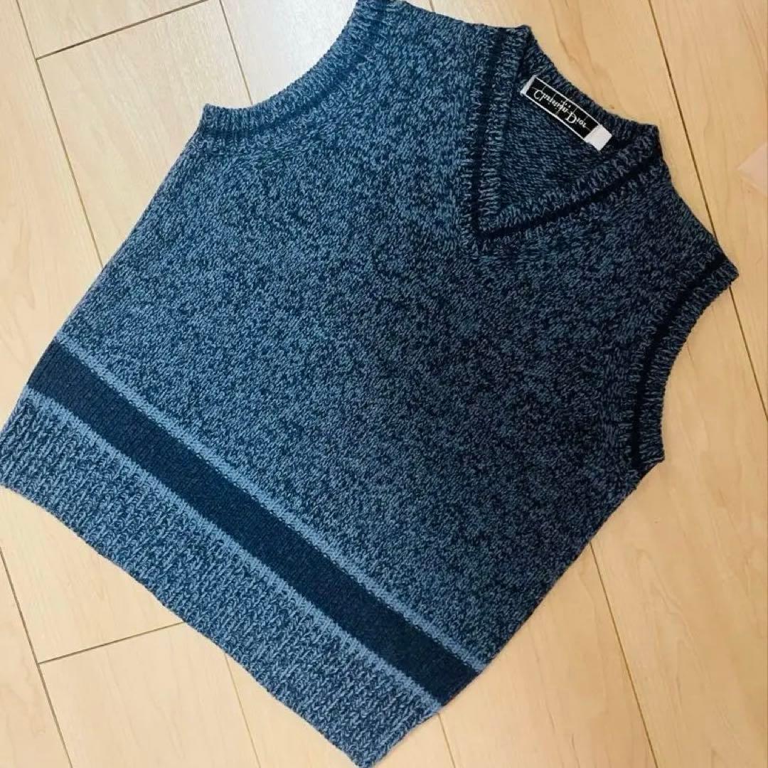 ディオールブルーニットベスト