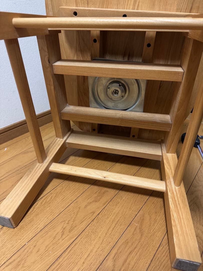 ナチュラルウッド 椅子 イス ダイニングチェア回転式