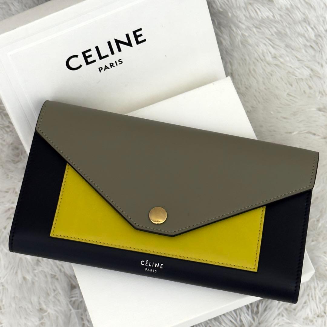 新品級✨CELINE セリーヌ トライフォールド 三つ折り 財布 ブラック