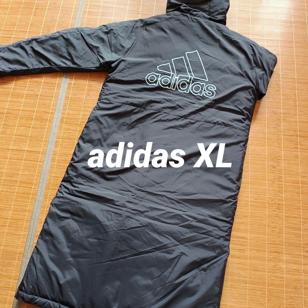 adidasアディダス ベンチコート ライトインサレーテッド ロングコート XL