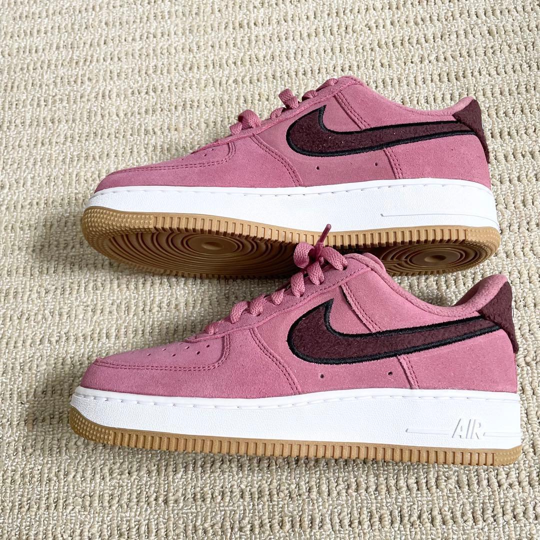 未使用 ナイキ エアフォース1 スウェード 本革 ピンク 紫