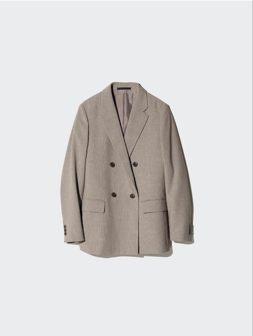 【タグ付き新品未使用】　ユニクロ　ダブルジャケット35 BROWN