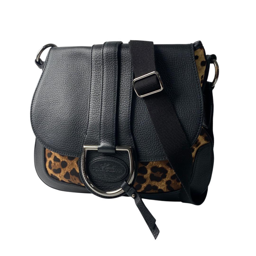 美品 ドルチェアンドガッバーナ D&G ショルダーバッグ レオパード 斜めがけ