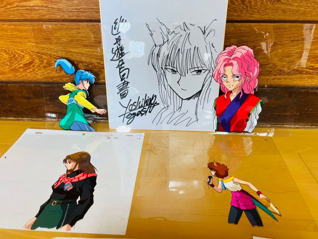 幽☆遊☆白書　蔵馬　妖狐　冨樫義博先生直筆サイン色紙　幻海.ボタンセル画セット