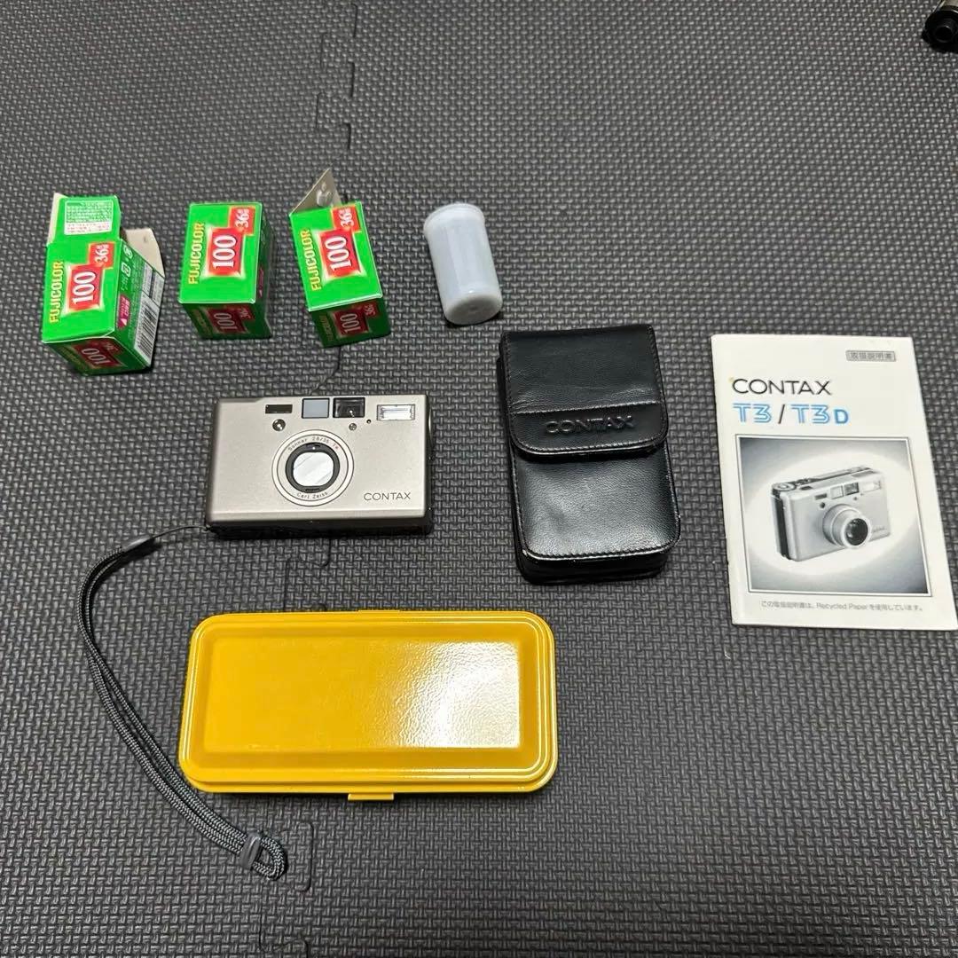CONTAX T3 ストラップ　ケース　説明書付き