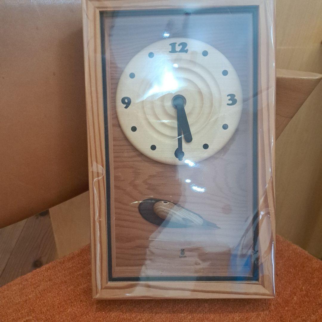 くじら　KICORI DESIGN 木製掛時計　置時計 魚モチーフ　ヤマメ