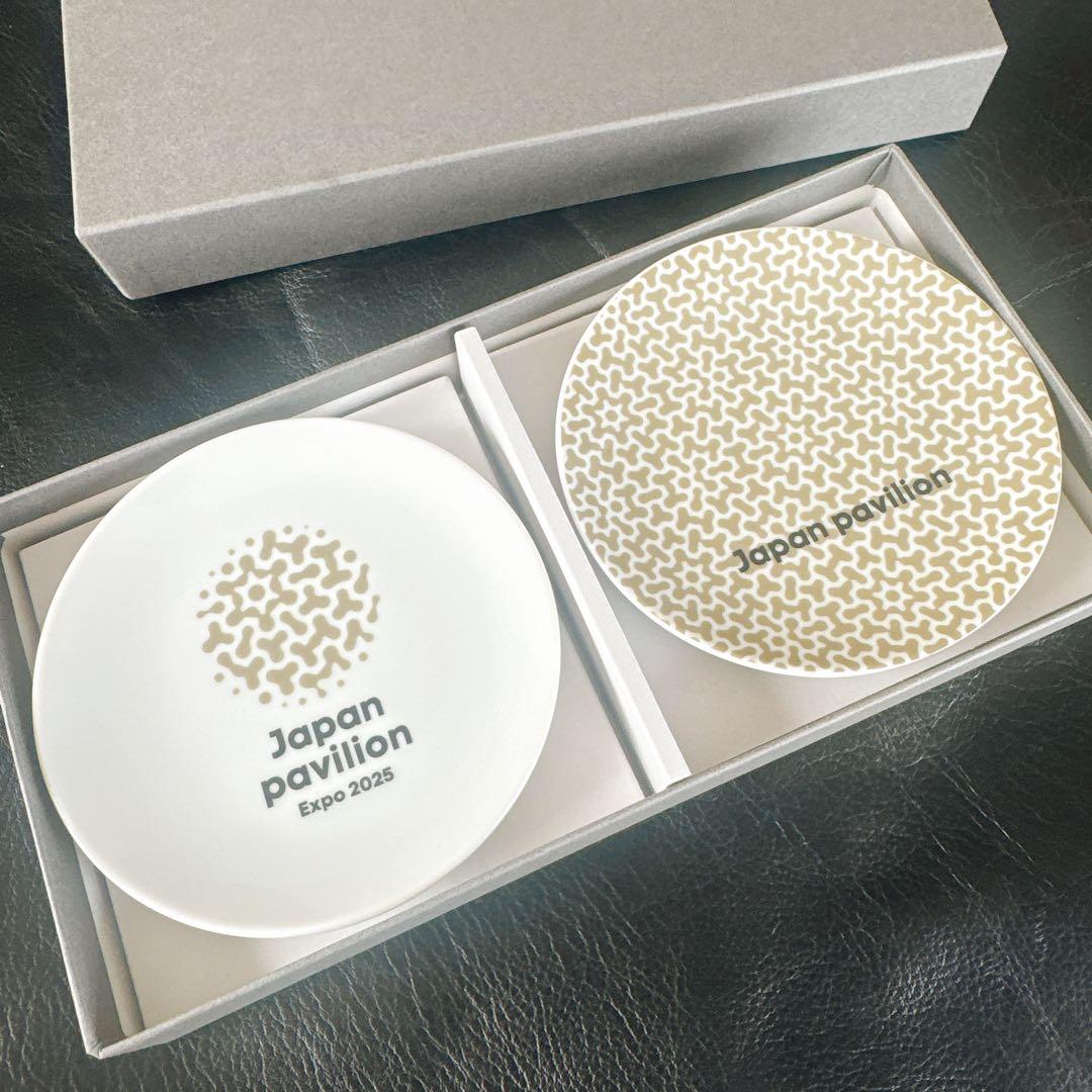 【２枚セット】　日本製　豆皿セット　大阪関西万博　日本館【新品未使用】