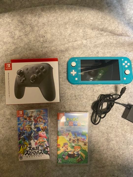 Switchライト 箱無し プロコントローラー。スマブラ、アツ森付き