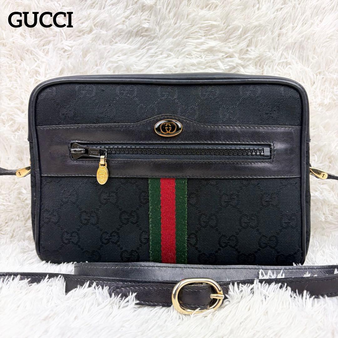 【極美品】オールドグッチ シェリーライン GGキャンバス ショルダーバッグ 箱付