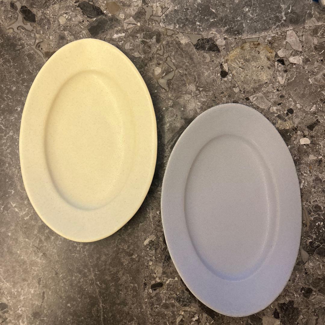 Awabi ware オーバル皿Sサイズ2枚セット