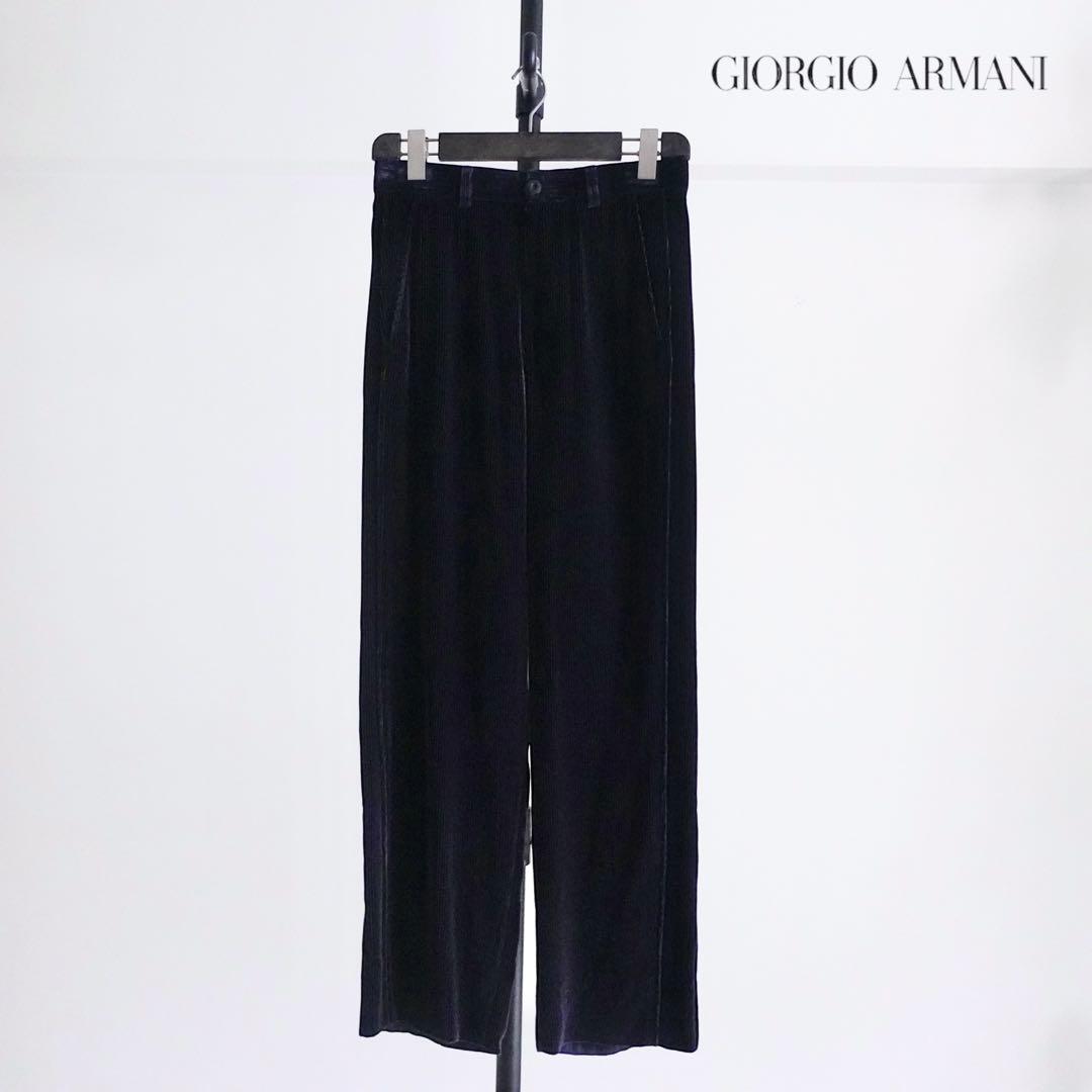 GIORGIO ARMANI レーヨンシルクナイロン　コーデュロイトラウザーズ