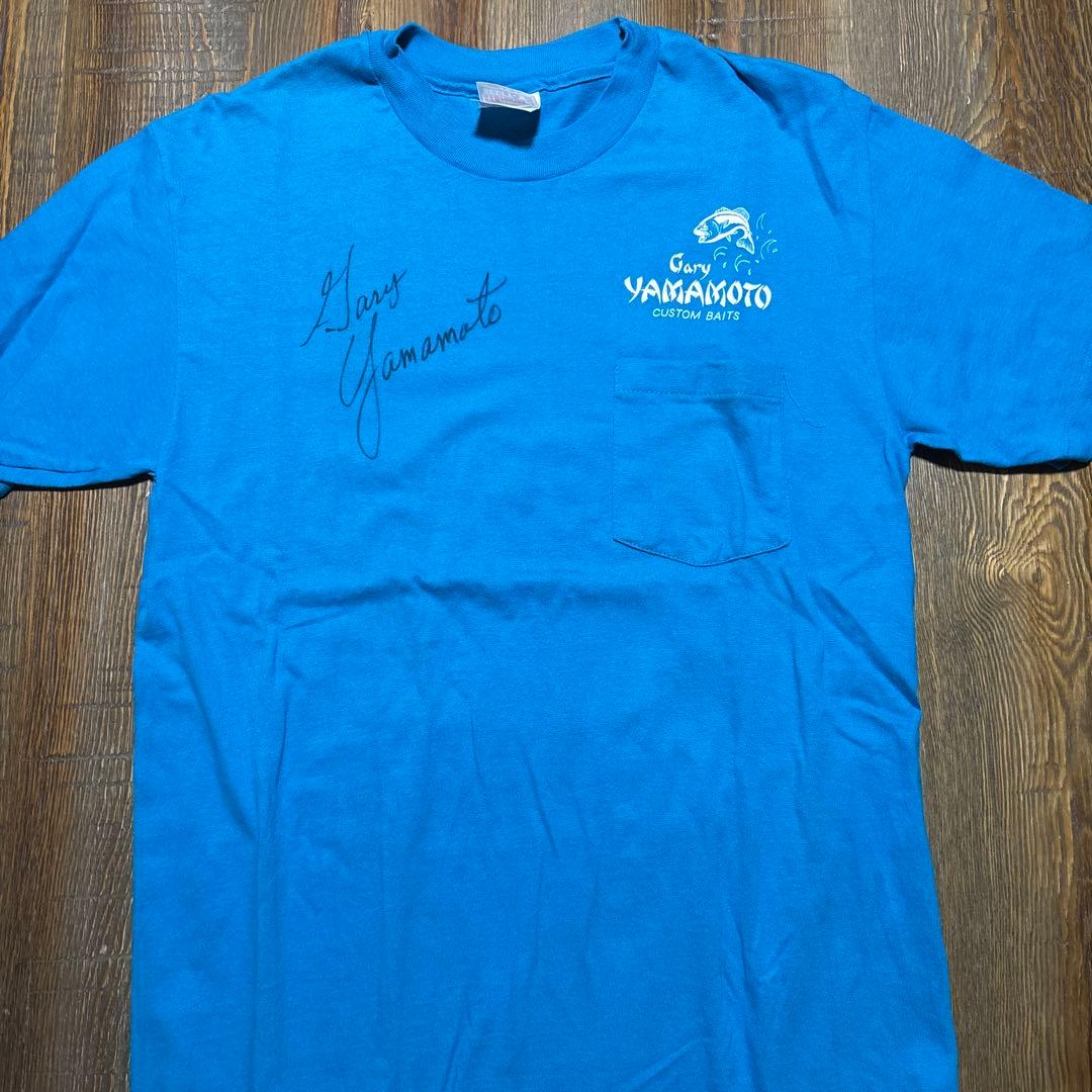 極レアヴィンテージ GaryYAMAMOTOサイン入Tシャツ バスフィッシングM