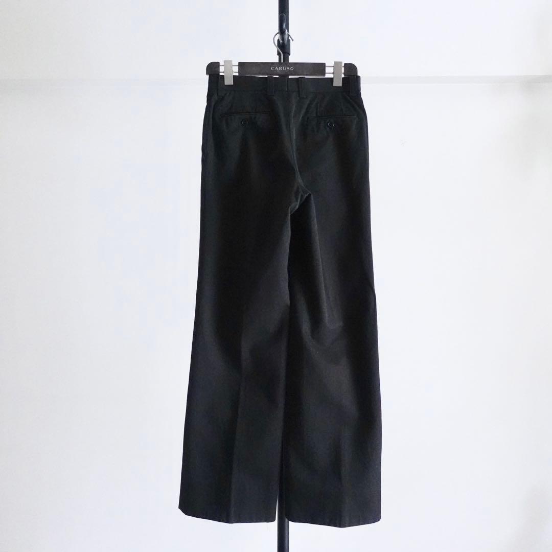 1990s KENZO Homme コットンキャンバス　ワイドフレアパンツ　墨黒