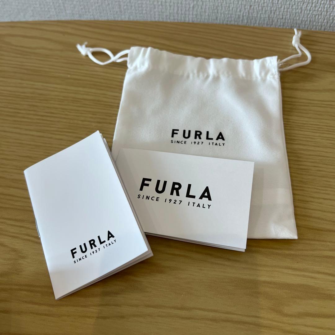 【保証書有】FURLA ライトブルー レザー キーケース