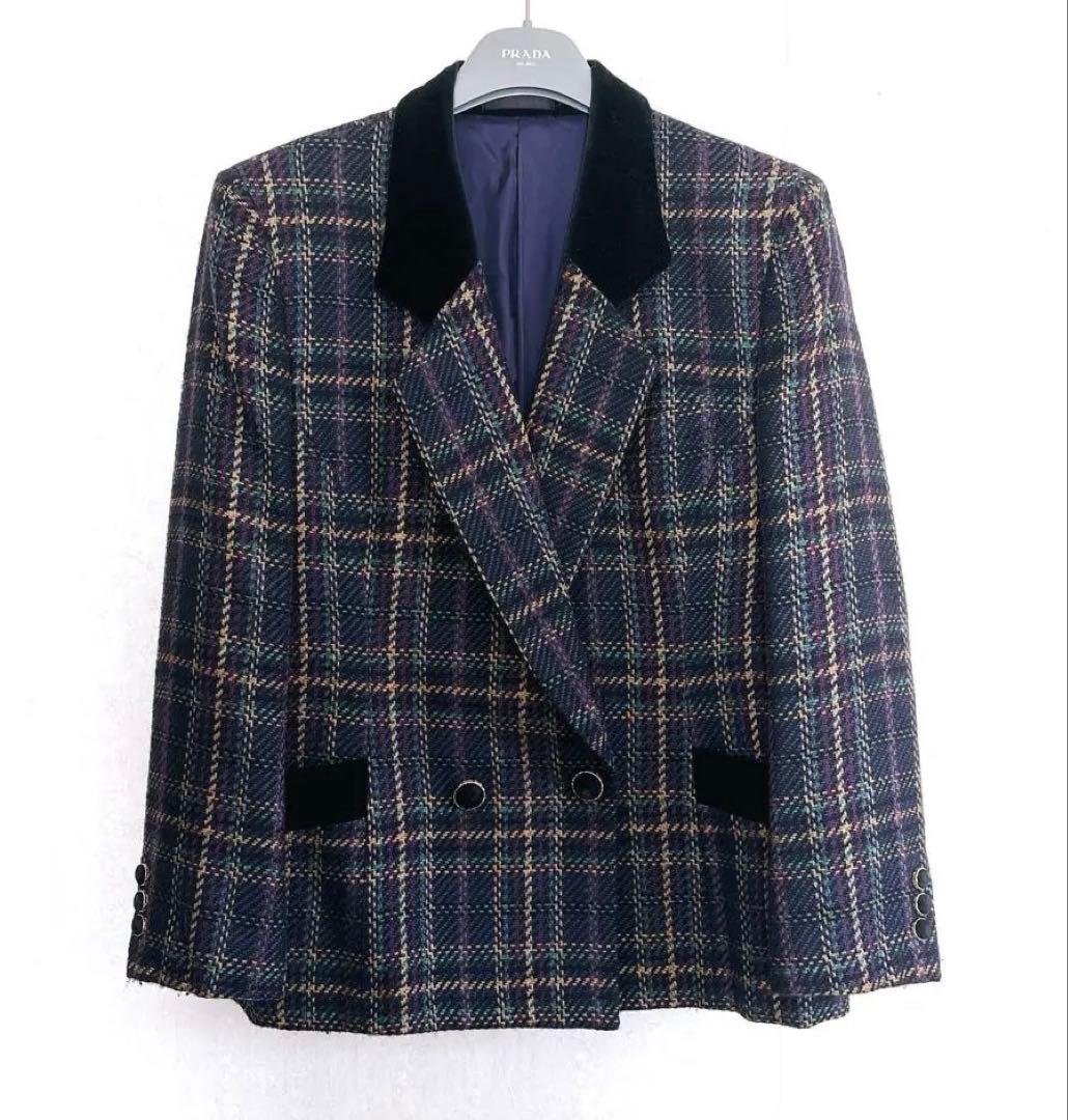 【美品】Burberrys ツイードジャケット ウールシルク 9 ヴィンテージ