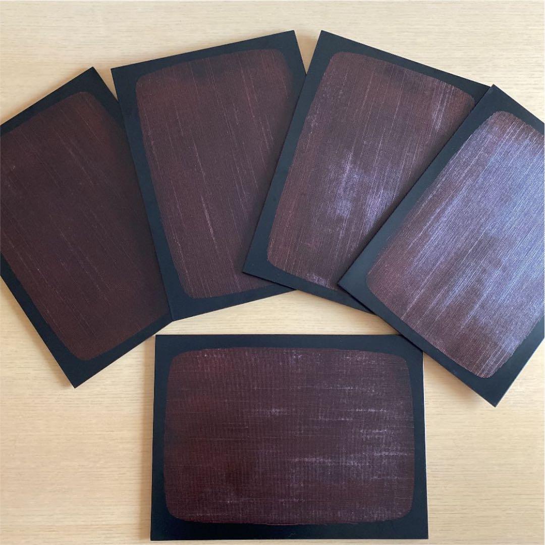 【レア品】新品未使用　越前漆器　天然木　ウレタン塗装　布目曙　日本製　5枚セット